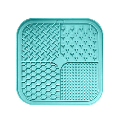1Pc-Silicone Pet Lick Mat; Pet Slow Feed Bowl Pad with Suction Cup; Lick Mat to Prevent Choking