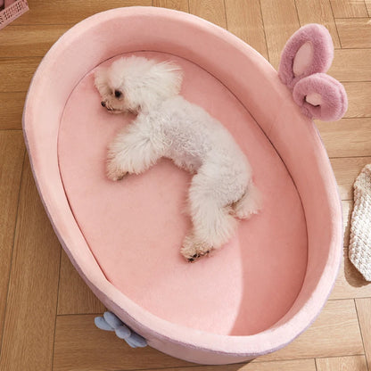 Detachable Washable Soft Pet Sleeping Bed for All Seasons