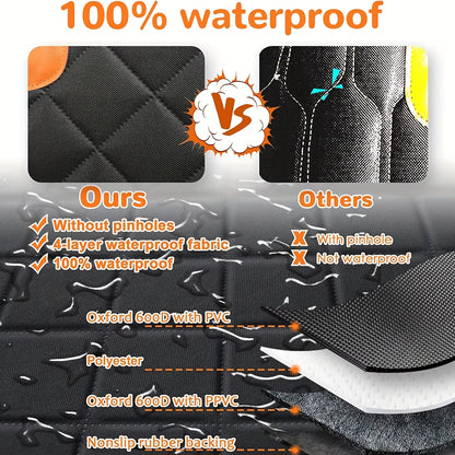 Dog Car Seat Cover for Pets Seat Cover Hammock 600D Heavy Duty Scratch Proof Nonslip Durable Soft Back Seat Covers for Cars