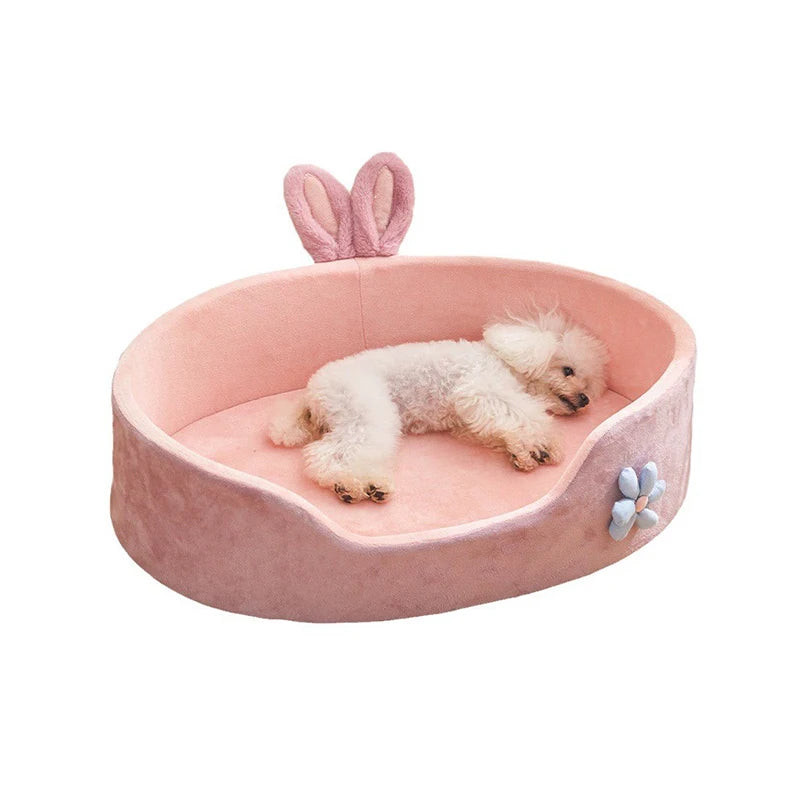 Detachable Washable Soft Pet Sleeping Bed for All Seasons