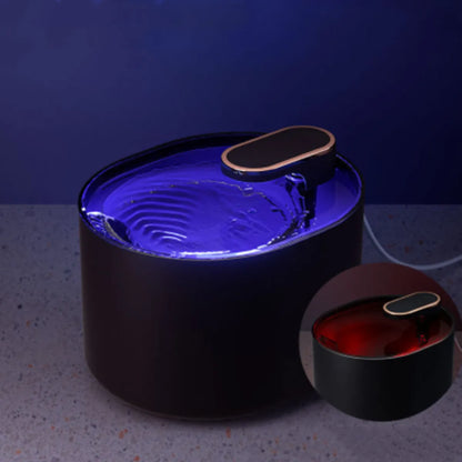 Lifestyle photo of the fountain placed on a kitchen floor