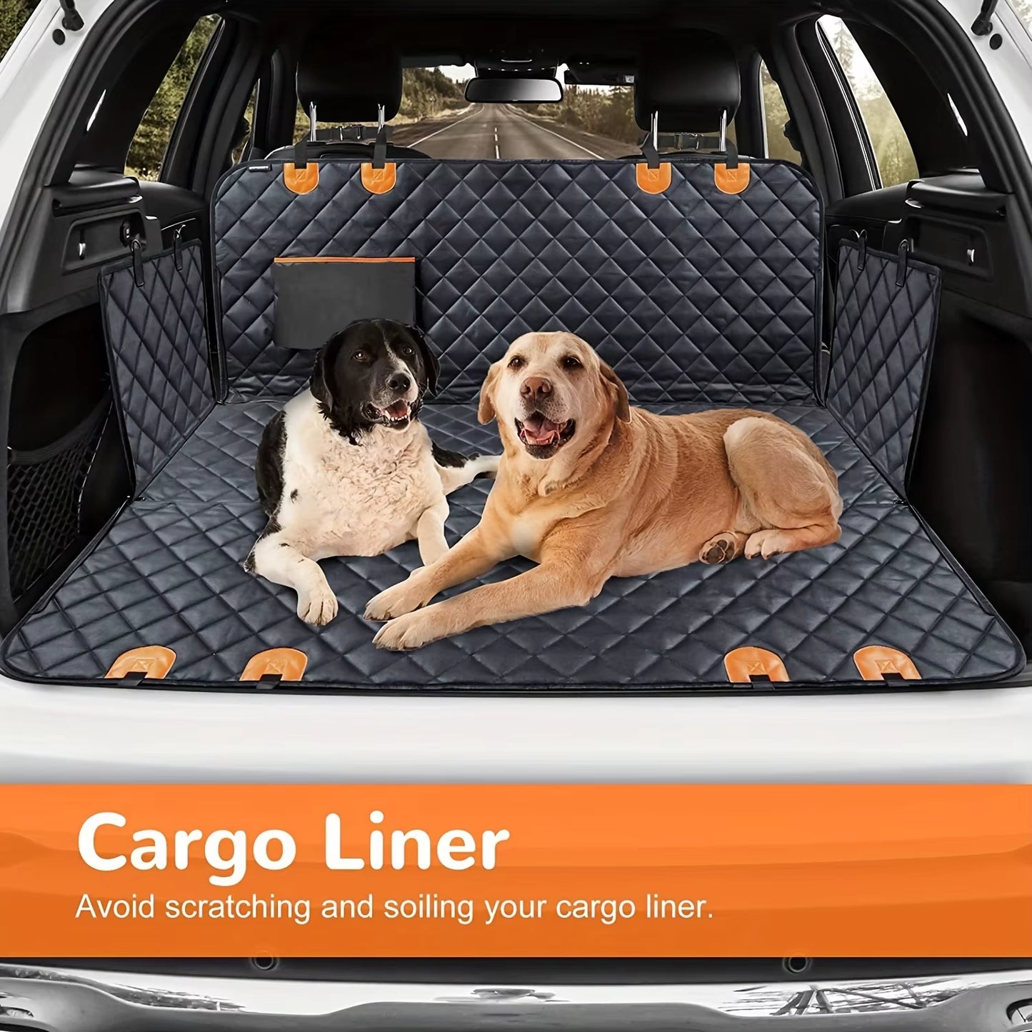Dog Car Seat Cover for Pets Seat Cover Hammock 600D Heavy Duty Scratch Proof Nonslip Durable Soft Back Seat Covers for Cars
