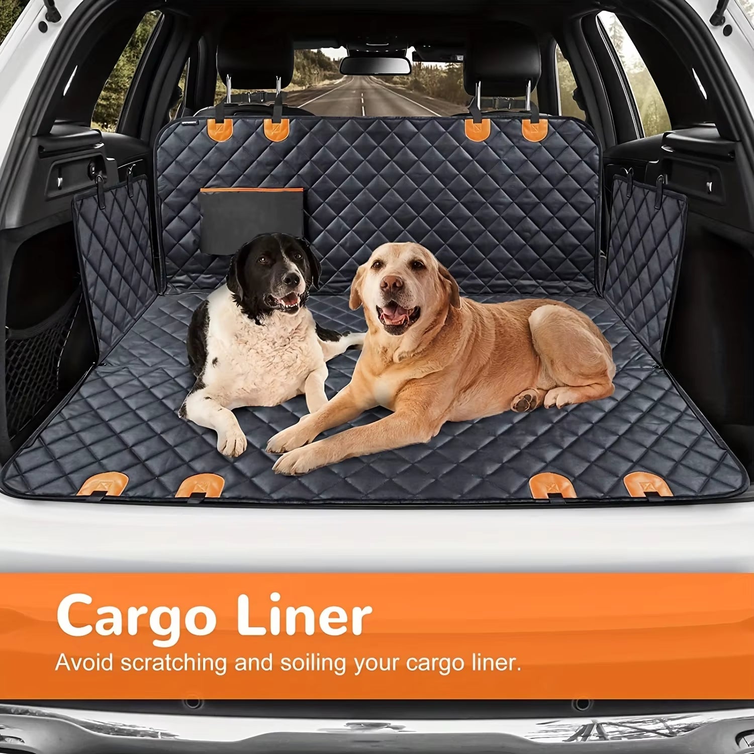 Dog Car Seat Cover for Pets Seat Cover Hammock 600D Heavy Duty Scratch Proof Nonslip Durable Soft Back Seat Covers for Cars