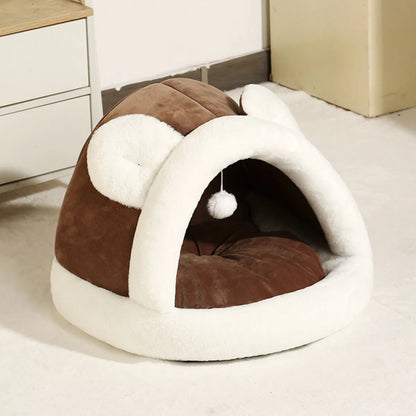 Size comparison of the Small and Large Pet Tent Cave Bed