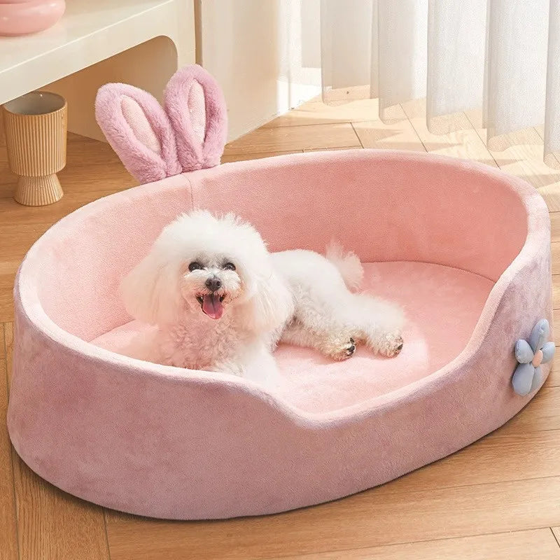 Detachable Washable Soft Pet Sleeping Bed for All Seasons