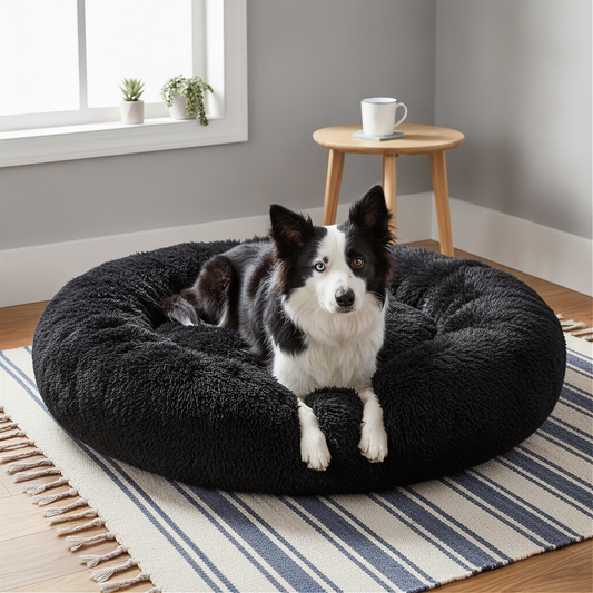 Calming Donut Dog Bed – Anti-Anxiety Design, 6 Colours, S-XL