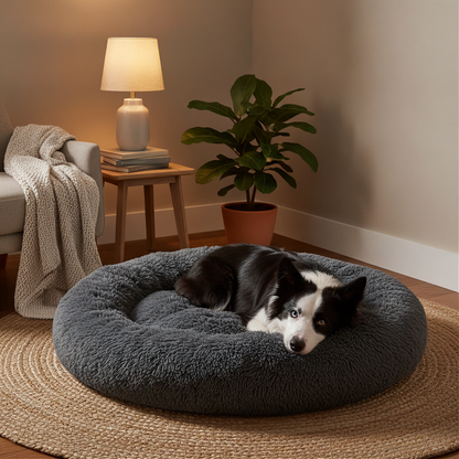 Calming Donut Dog Bed – Anti-Anxiety Design, 6 Colours, S-XL