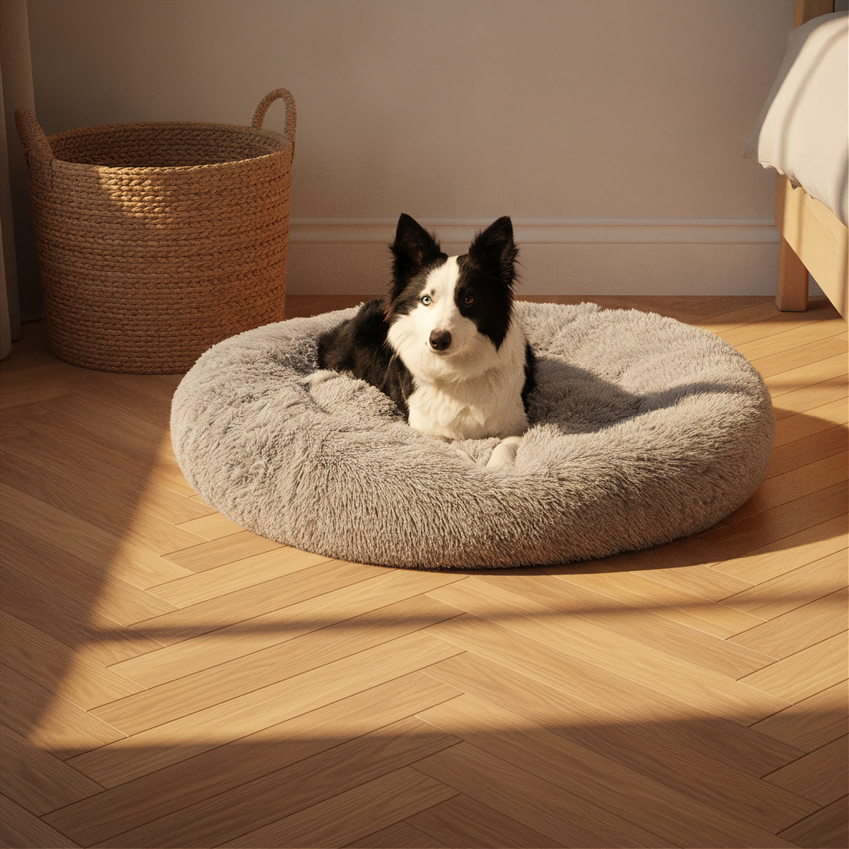 Calming Donut Dog Bed – Anti-Anxiety Design, 6 Colours, S-XL