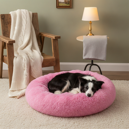 Calming Donut Dog Bed – Anti-Anxiety Design, 6 Colours, S-XL