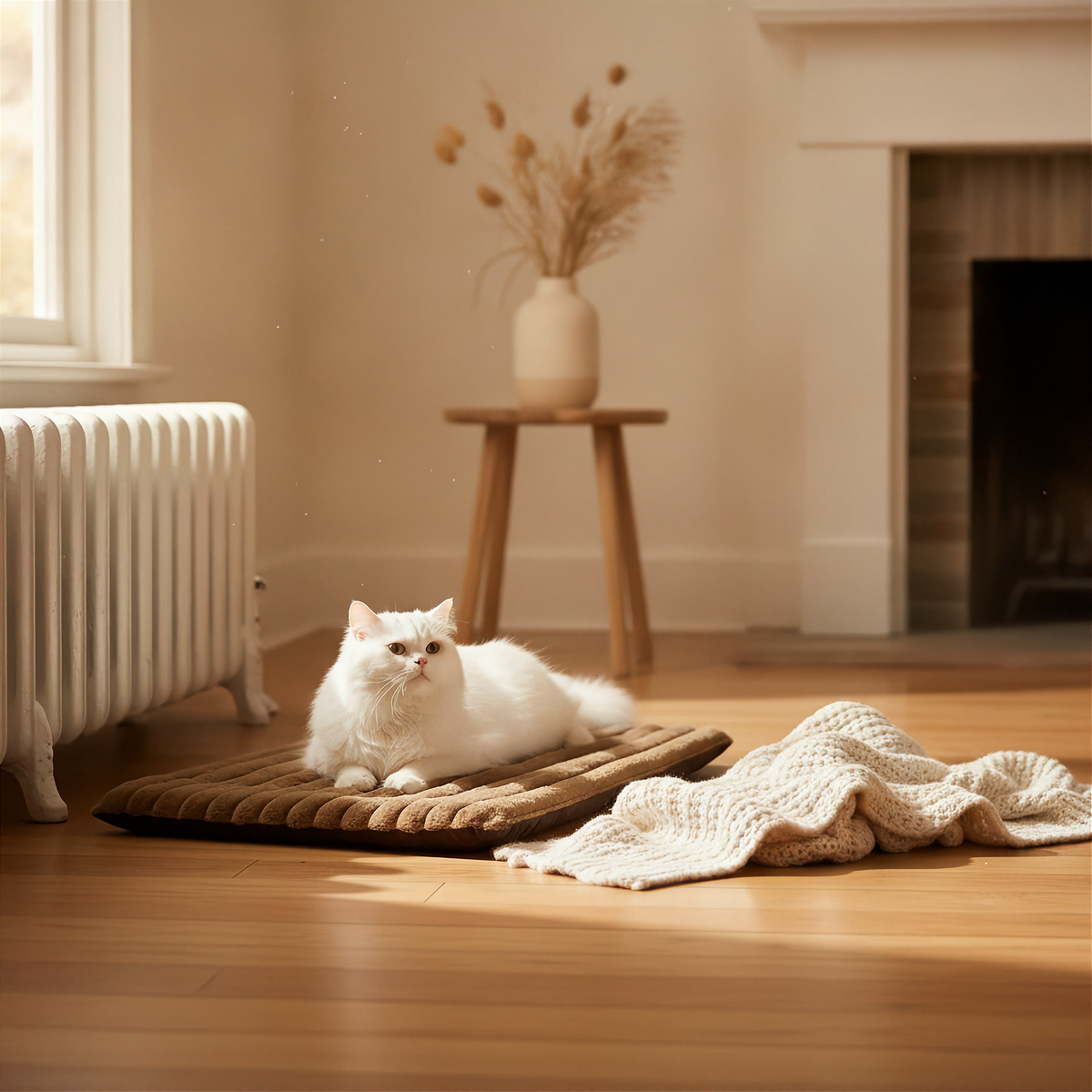 Self-Warming Pet Mat – Soft Corduroy Fleece & Non-Slip Base
