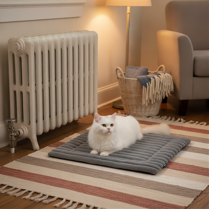 Self-Warming Pet Mat – Soft Corduroy Fleece & Non-Slip Base