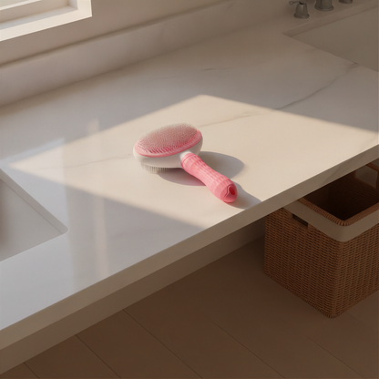 Self-Cleaning Pet Slicker Brush - Pink - Bathroom v2