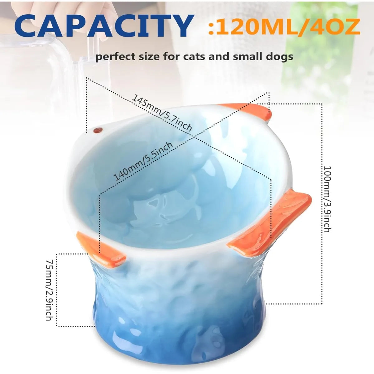 Ceramic fish-shape cat feeder shown in Green