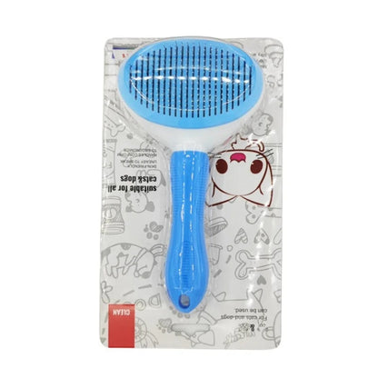 Self-Cleaning Pet Slicker Brush for Cats & Dogs