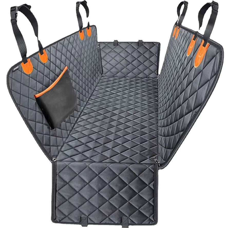 Dog Car Seat Cover for Pets Seat Cover Hammock 600D Heavy Duty Scratch Proof Nonslip Durable Soft Back Seat Covers for Cars