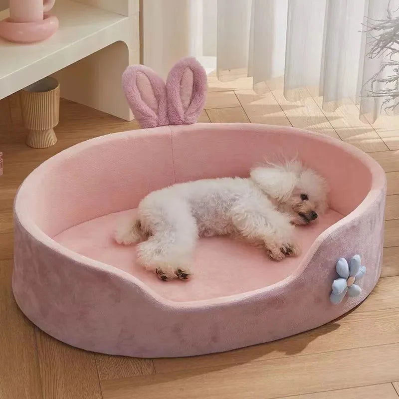 Detachable Washable Soft Pet Sleeping Bed for All Seasons