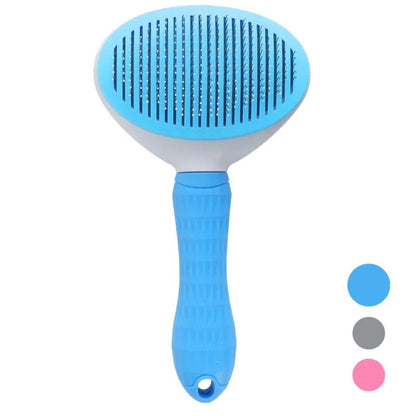 Self-Cleaning Pet Slicker Brush for Cats & Dogs
