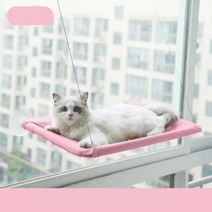 Suction Cup Wall-Mounted Window Hammock in Pink