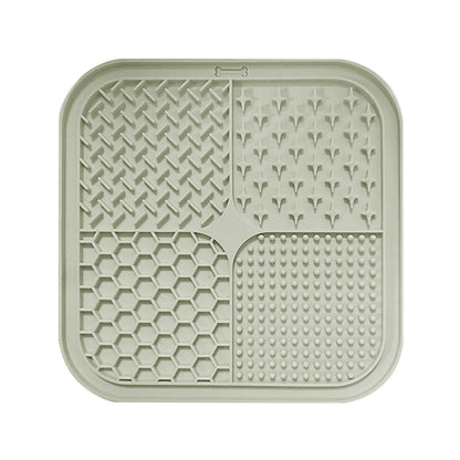1Pc-Silicone Pet Lick Mat; Pet Slow Feed Bowl Pad with Suction Cup; Lick Mat to Prevent Choking