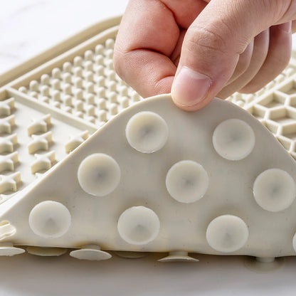 1Pc-Silicone Pet Lick Mat; Pet Slow Feed Bowl Pad with Suction Cup; Lick Mat to Prevent Choking