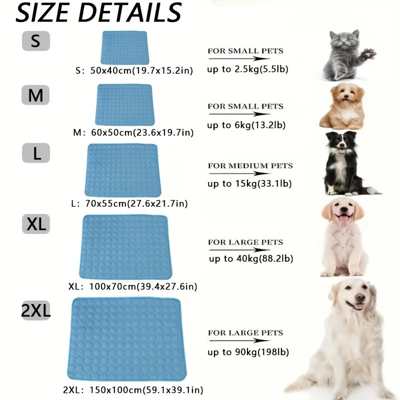 Durable Pet Cooling Mat for Small to Large Dogs & Cats